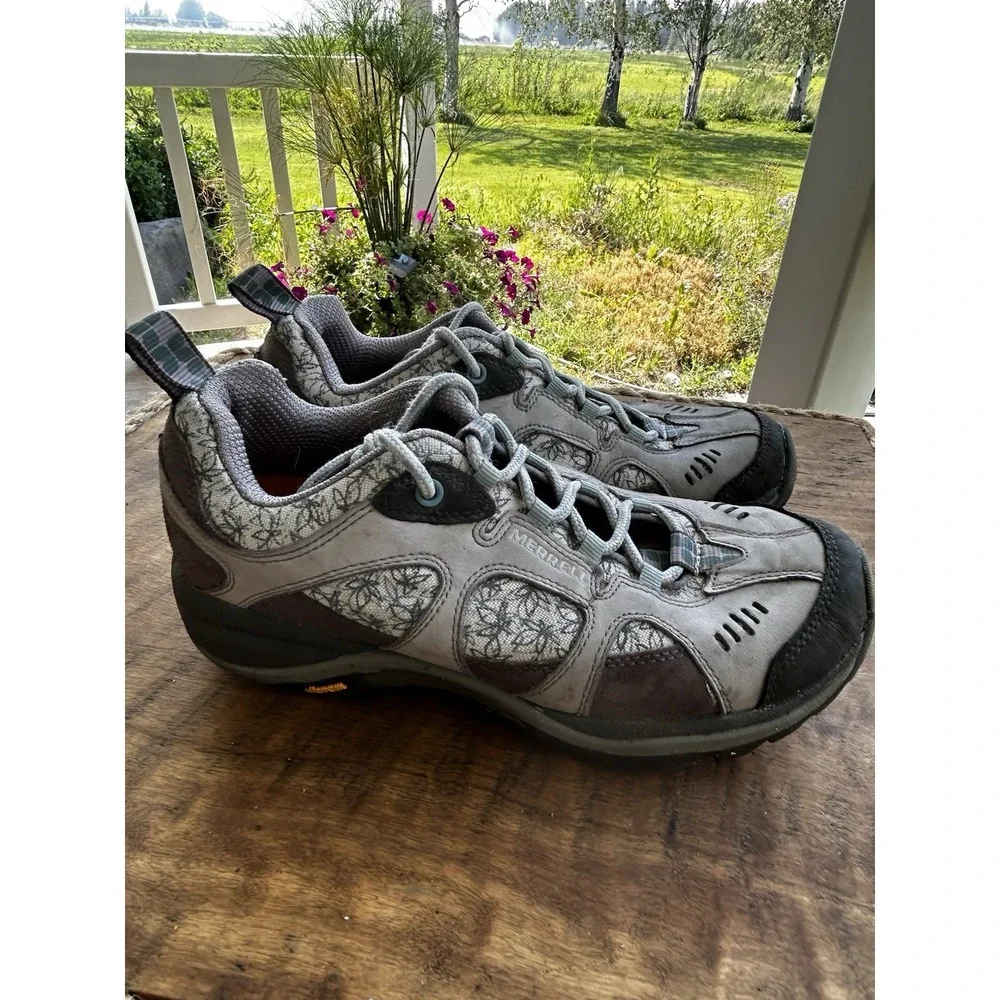 Merrell Siren Sport Hiking Shoes Womens 7.5 Gray Vibram Trail Outdoor